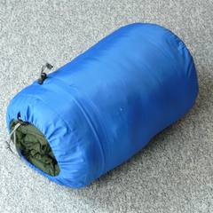 Rolled sleeping bag